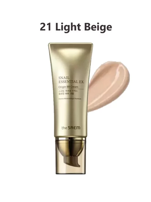 THE SAEM Snail Essential BB 21 Light Beige Улиточный BB-крем 40мл, 40 мл, фото 3