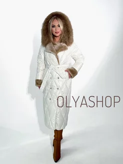 Пальто пуховик с натуральным мехом Olyashop 177447554 купить за 35 281 ₽ в интернет-магазине Wildberries