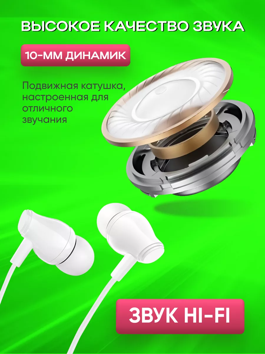 Наушники проводные с микрофоном вакуумные Borofone 177536644 купить за 171  ₽ в интернет-магазине Wildberries