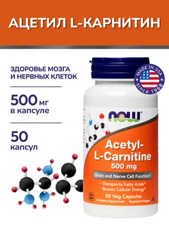 acetyl-l-carnitine --  - NOW Foods 500  (100 .)  -  - ,