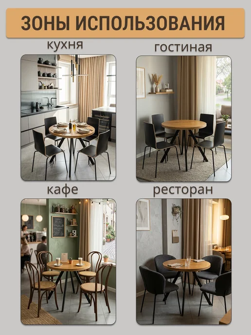 VALLENA Деревянная столешница для стола круглая 80 см, дуб, бежевый, фото 4