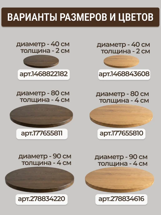 VALLENA Деревянная столешница для стола круглая 80 см, дуб, серый, фото 7
