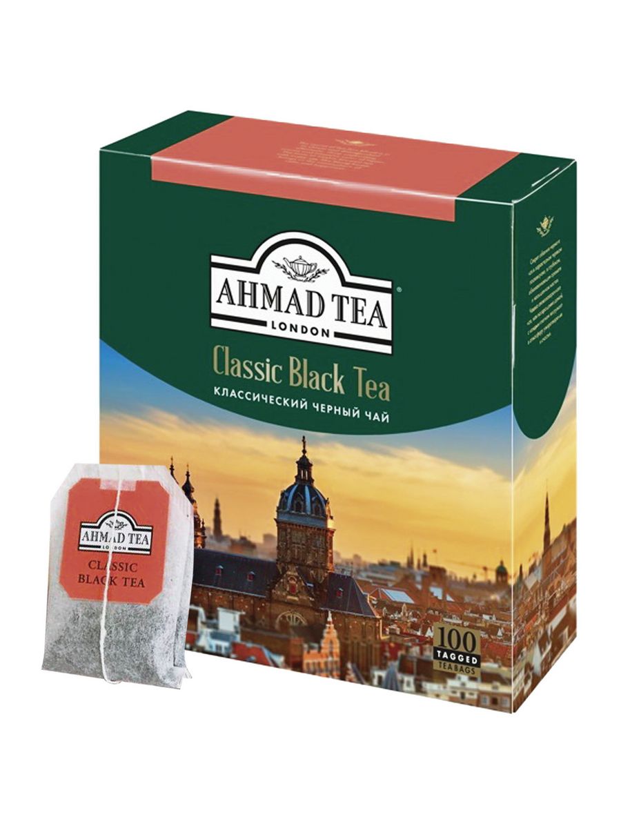 Чай в пакетиках 100 штук. Чай Ахмад черный 100 пакетиков. Чай черный Ahmad Tea Classic 100г. Чай Ахмад в пакетиках 100 штук. 200г чай черный Ahmad Classic листовой.