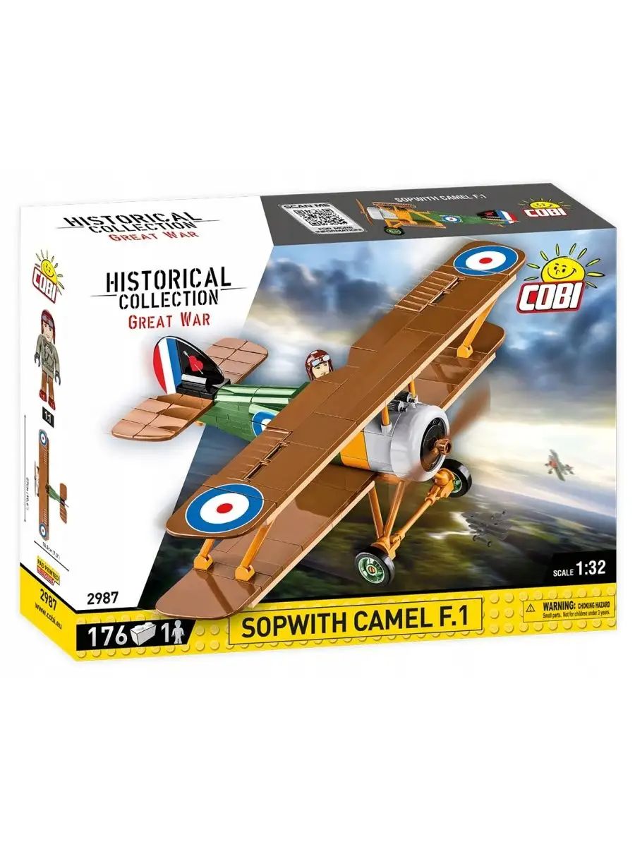 Cobi 2987 Британский истребитель Sopwith Camel F1 176 дет COBI 177664543  купить за 3 038 ₽ в интернет-магазине Wildberries