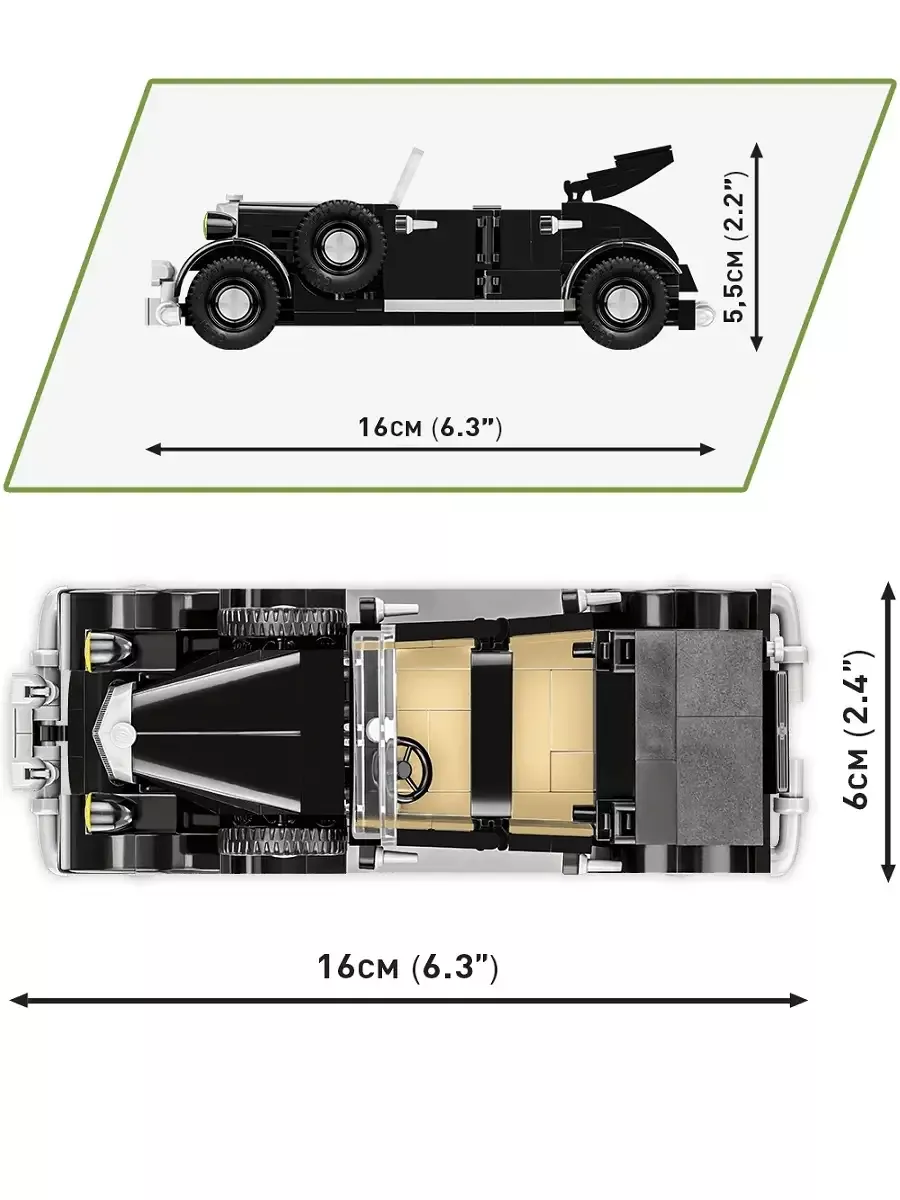 Конструктор 2261 Машина Генерала Де Голля Horch 830 BL COBI 177709640  купить в интернет-магазине Wildberries