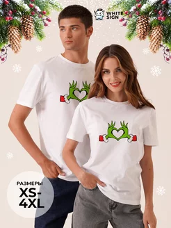 Футболка оверсайз белая хлопковая с принтом Christmas Grinch White Sign 177819574 купить за 478 ₽ в интернет-магазине Wildberries