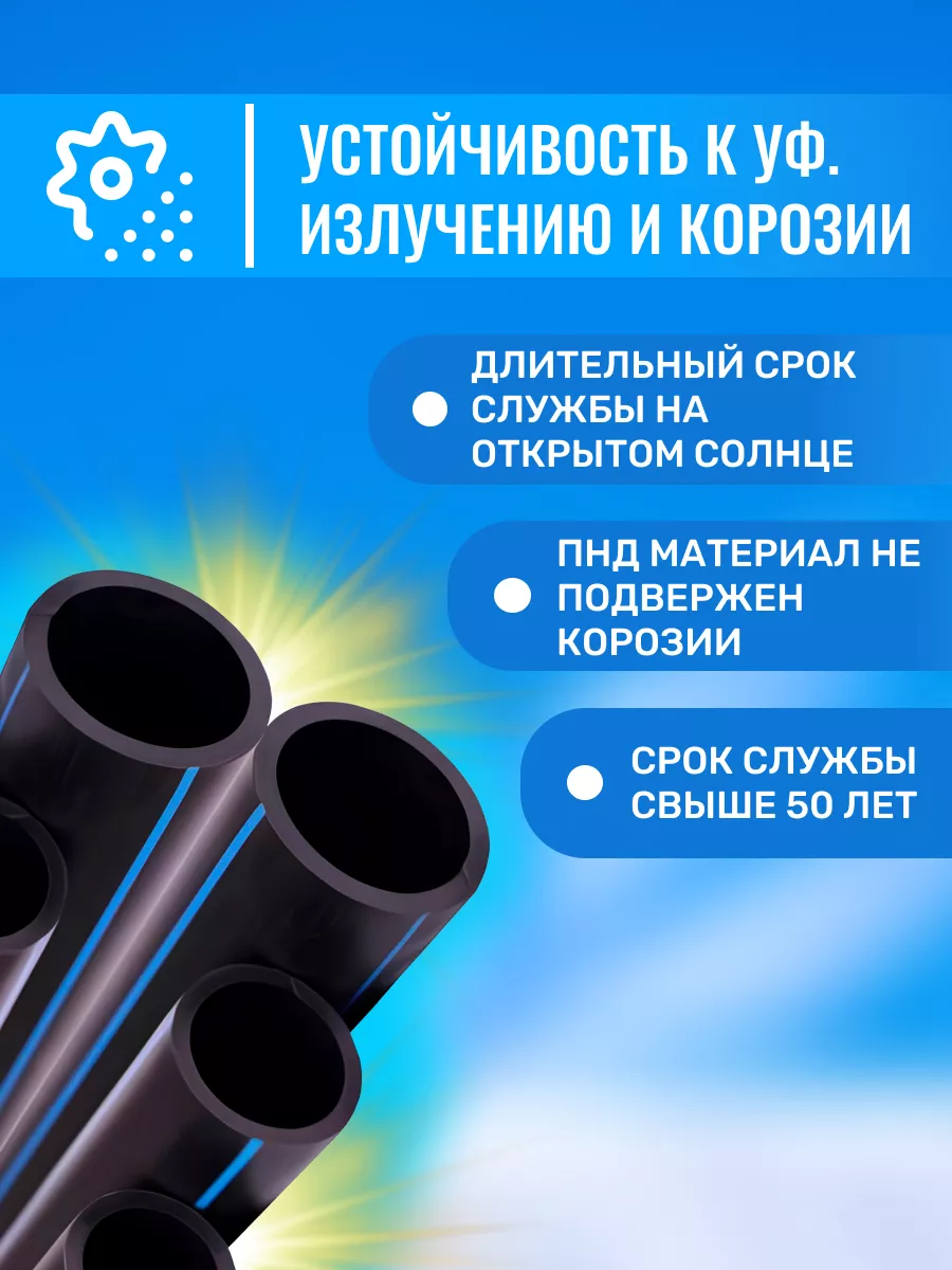 Труба ПНД 25 мм x 2 мм x 50 метров водопроводная EXOFLEX 177843310 купить  за 3 130 ₽ в интернет-магазине Wildberries