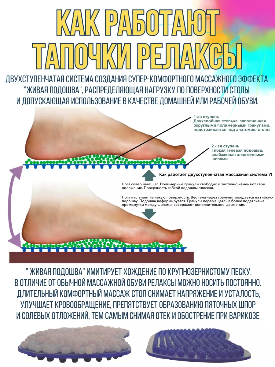 Массажные тапочки для дома Релаксы 177876748 купить за 1 215 ₽ в  интернет-магазине Wildberries