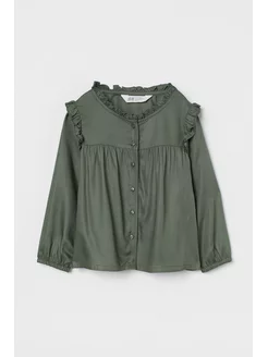 Блузка с оборками H&M 177899747 купить за 1 377 ₽ в интернет-магазине Wildberries