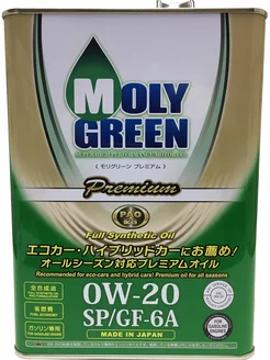 MolyGreen Premium 0w-20 SP/GF-6A 4л MOLYGREEN 177980857 купить за 4 737 ₽ в интернет-магазине Wildberries