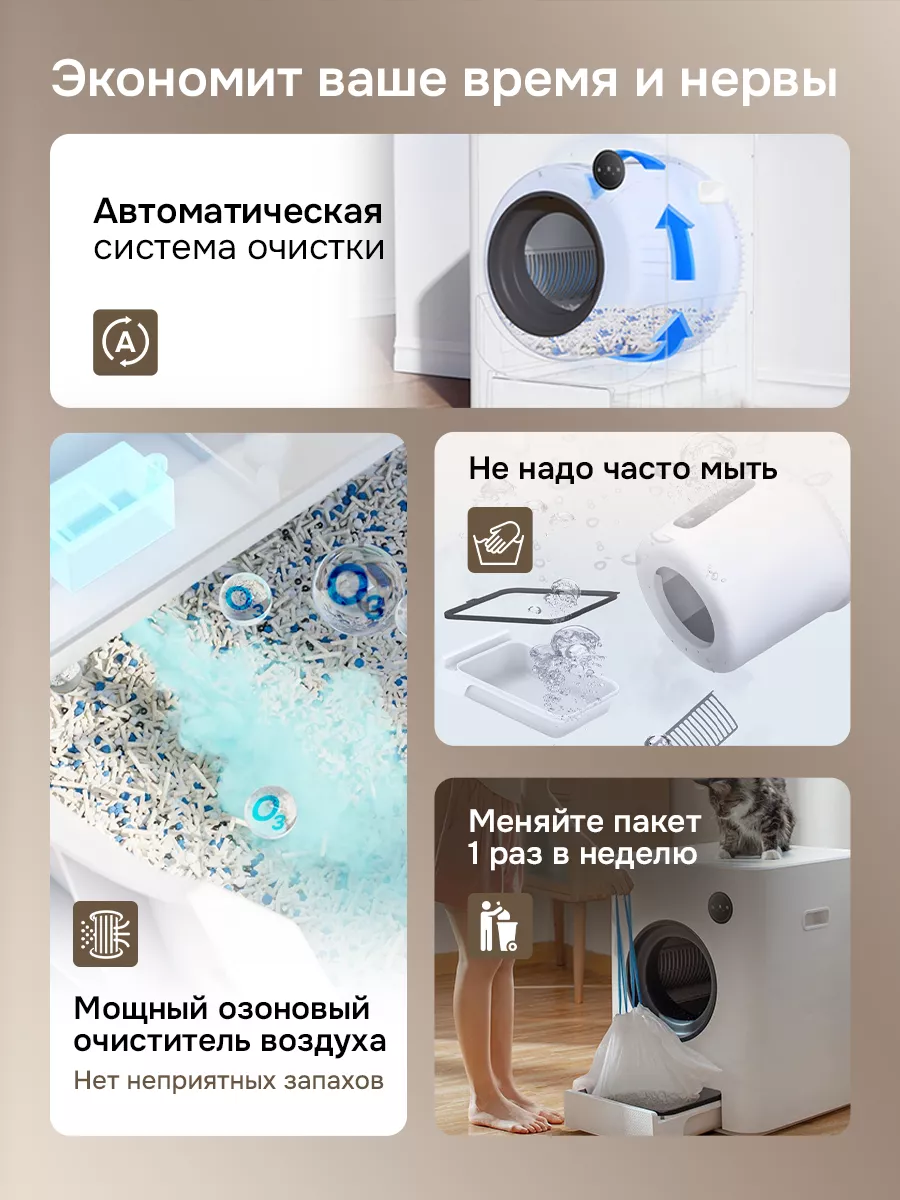 Автоматический лоток туалет для кошек UR HOME 178044484 купить за 56 240 ₽  в интернет-магазине Wildberries