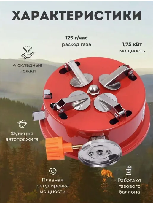 Портативная туристическая ветрозащитная горелка, вариант, фото 4