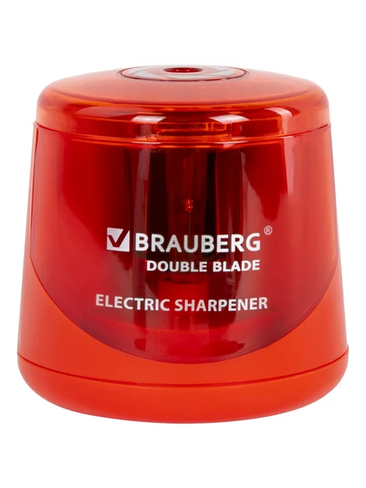 Brauberg Точилка электрическая двойное лезвие 2 шт, 2 шт