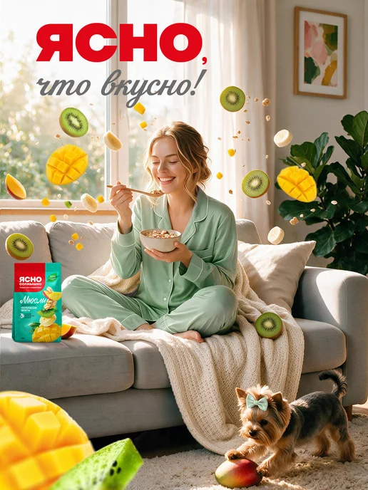 Ясно солнышко Мюсли запечённые с манго и бананом, 300 гр, 300 г, фото 2