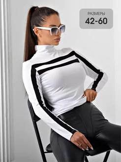 Водолазка женская с сеткой больших размеров для офиса JJ Wear 178170923 купить за 860 ₽ в интернет-магазине Wildberries