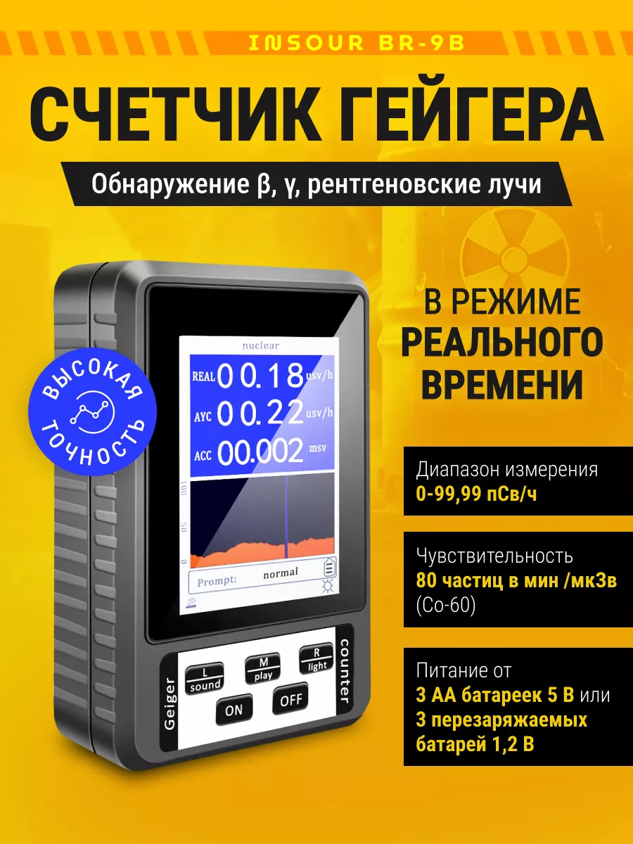 Счетчик Гейгера BR-9b SKYTEK 178172993 купить за 4 747 ₽ в  интернет-магазине Wildberries