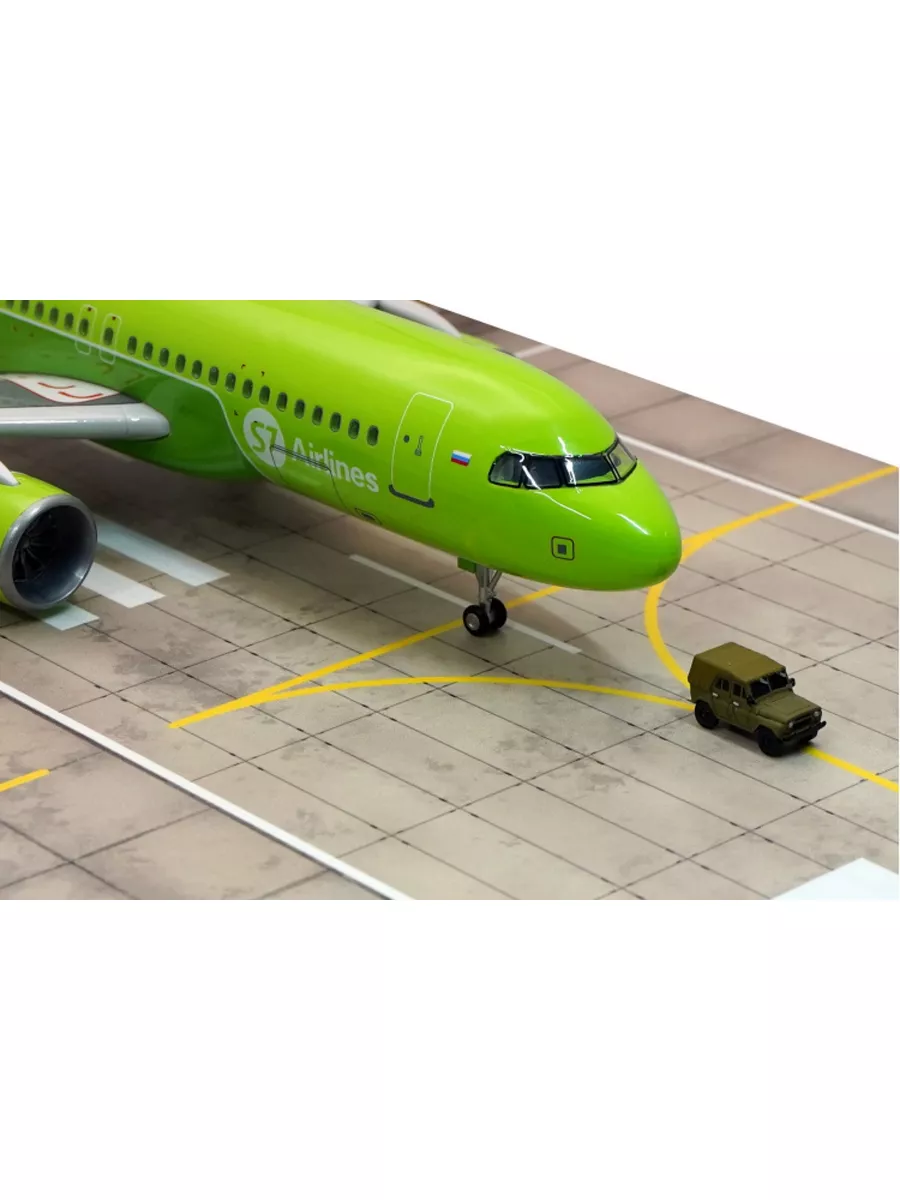 Модель самолёта Airbus A320 S7 Airlines с освещением. Крылья 178198510  купить в интернет-магазине Wildberries