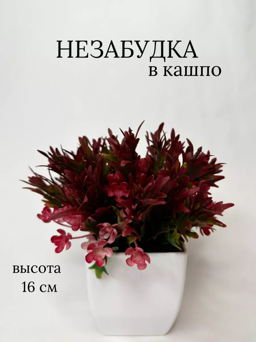 Цветы в горшке Искусственные цветы незабудки в кашпо FlowersHomeSo  178199581 купить за 1 207 ₽ в интернет-магазине Wildberries