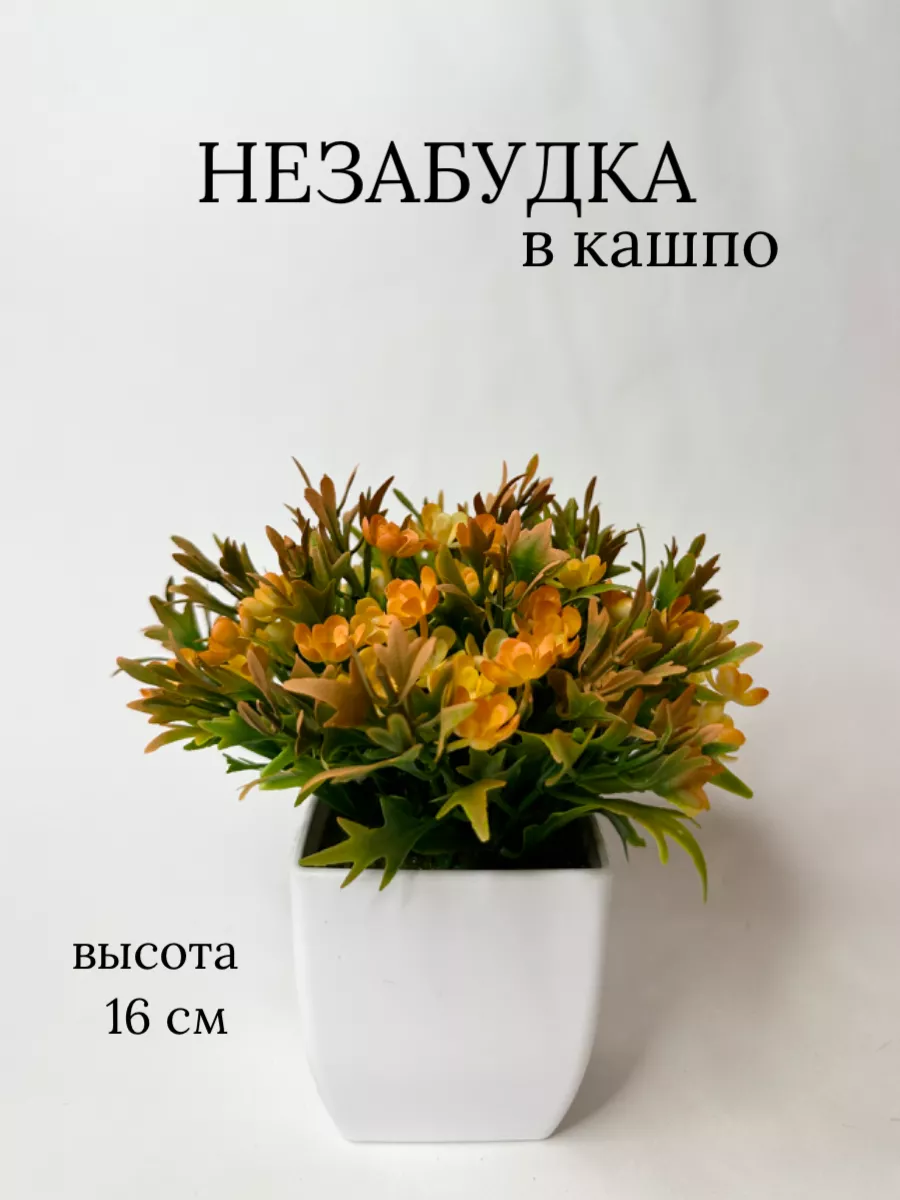 Цветы в горшке Искусственные цветы незабудки в кашпо FlowersHomeSo  178199581 купить за 1 207 ₽ в интернет-магазине Wildberries