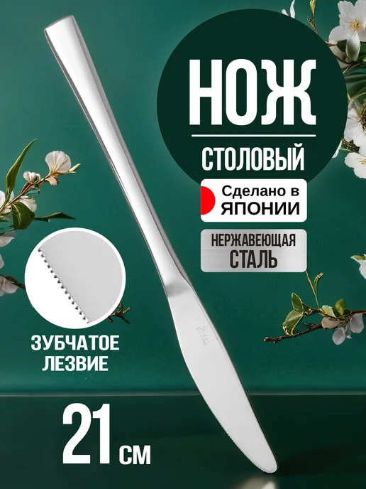 Todai Нож столовый для сервировки 21х2х0,6 см, 2x0.6 см