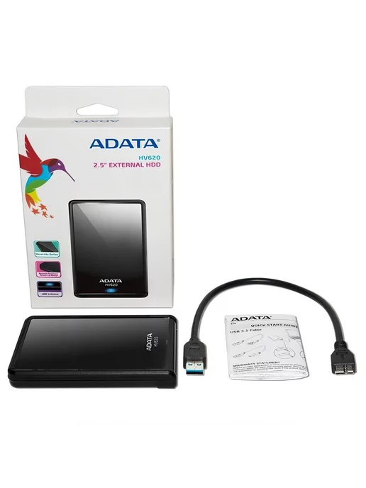 ADATA Внешний HDD 4 ТБ, USB 3.0, черный (AHV620S-4TU31-CBK), 4 ТБ, фото 3