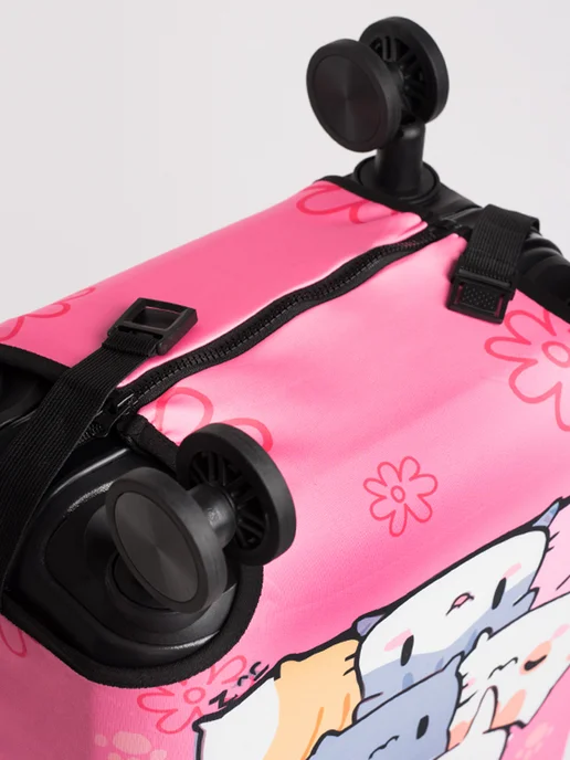 УЛИЦА комфорт Чехол для чемодана XL плотный розовый Hello Kitty, розовый, фото 7