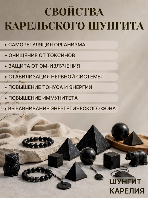 ШУНГИТ КАРЕЛИЯ Шунгит камни для очистки воды галтованные, в упаковке 550 г, фото 7