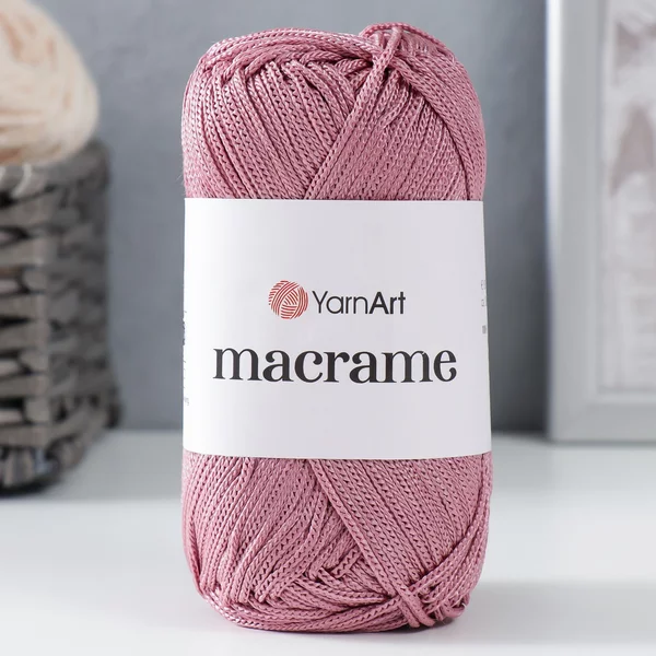 Пряжа для вязания «Macrame Макраме» 130м/90гр, 141 брусника