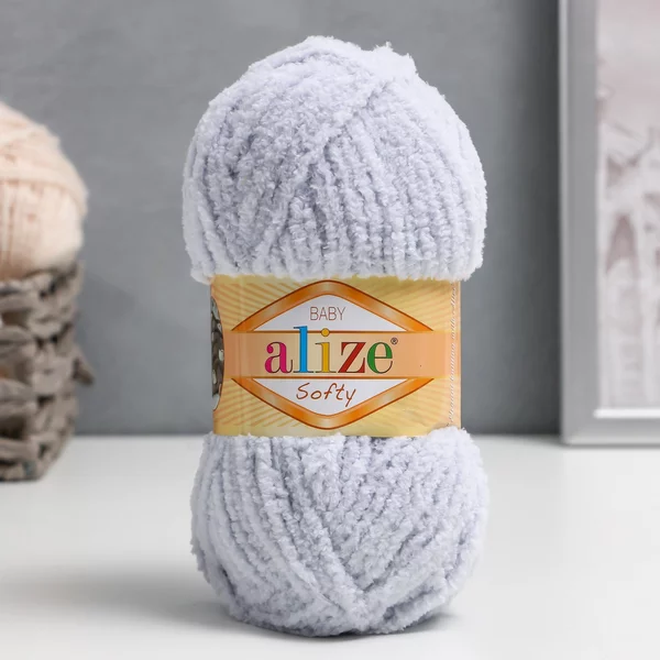 Пряжа для вязания «Softy» 115м/50гр, 416 серый