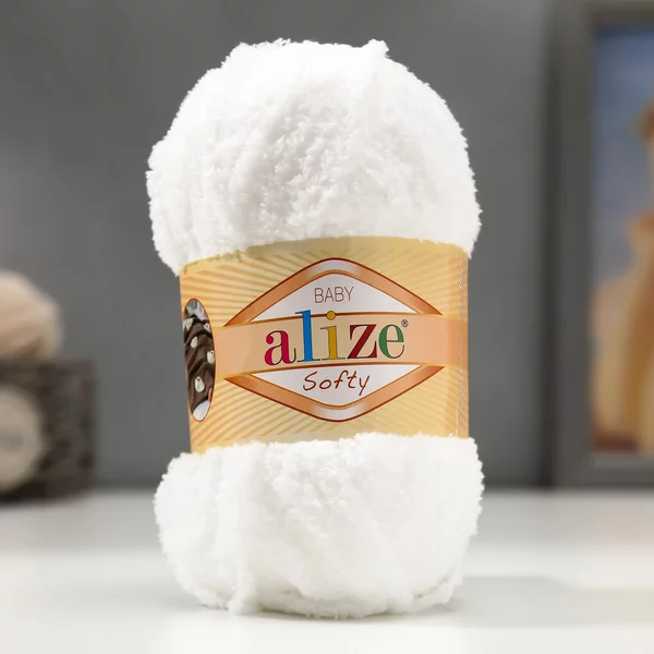 Пряжа для вязания «Softy» 115м/50гр, 450 жемчужный
