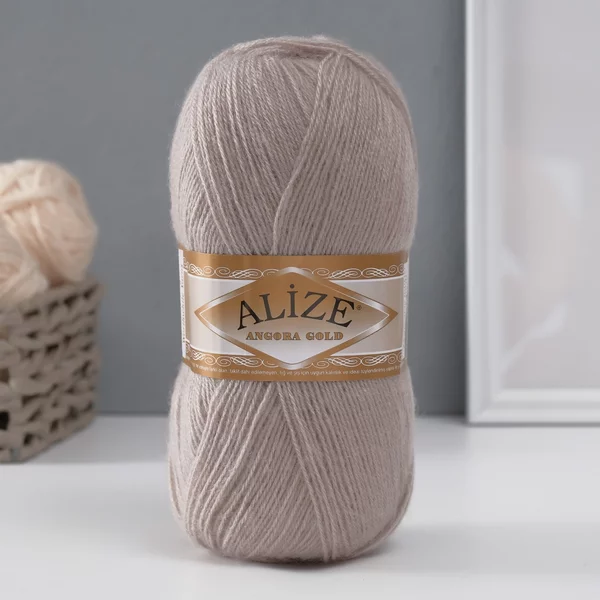Пряжа для вязания «Angora Gold» 550м/100гр, 652 пепельный