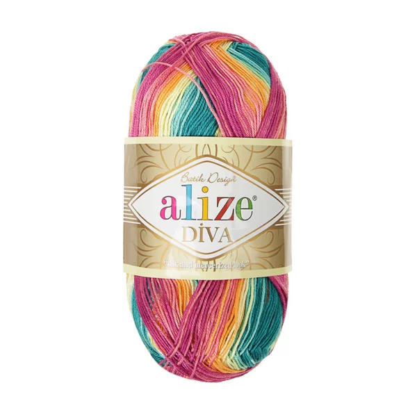 Пряжа для вязания «Diva Batik» микрофибра 350м/100гр, 4572