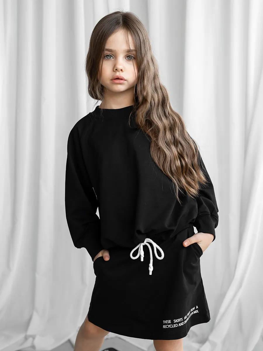 Толстовка+юбка, Black