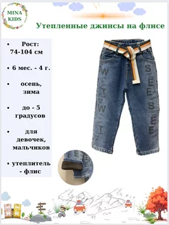 Утепленные джоггеры на флисе MINI KIDS 178309719 купить за 558 ₽ в интернет-магазине Wildberries