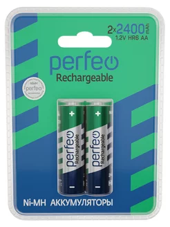 Ni-Mh аккумуляторы HR6 AA 2400mAh на блистере, 2шт, 1.2V Perfeo 178316674 купить за 297 ₽ в интернет-магазине Wildberries