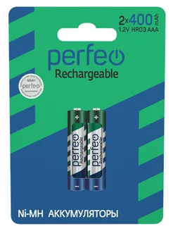 Ni-Mh аккумуляторы HR03 AAA 400mAh на блистере, 2шт, 1.2V Perfeo 178316675 купить за 157 ₽ в интернет-магазине Wildberries