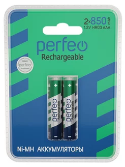 Ni-Mh аккумуляторы HR03 AAA 850mAh на блистере, 2шт, 1.2V Perfeo 178316677 купить за 207 ₽ в интернет-магазине Wildberries