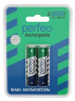 Ni-Mh аккумуляторы HR6 AA 2600mAh на блистере, 2шт, 1.2V Perfeo 178316698 купить за 381 ₽ в интернет-магазине Wildberries