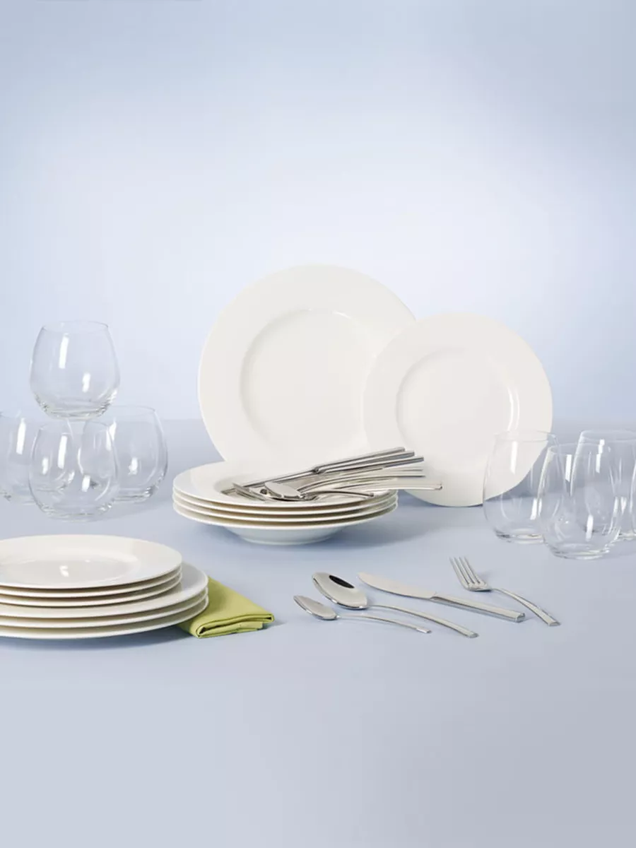 Набор посуды столовой, 36 предметов, Wonderful World White Villeroy & Boch  178324520 купить за 30 303 ₽ в интернет-магазине Wildberries