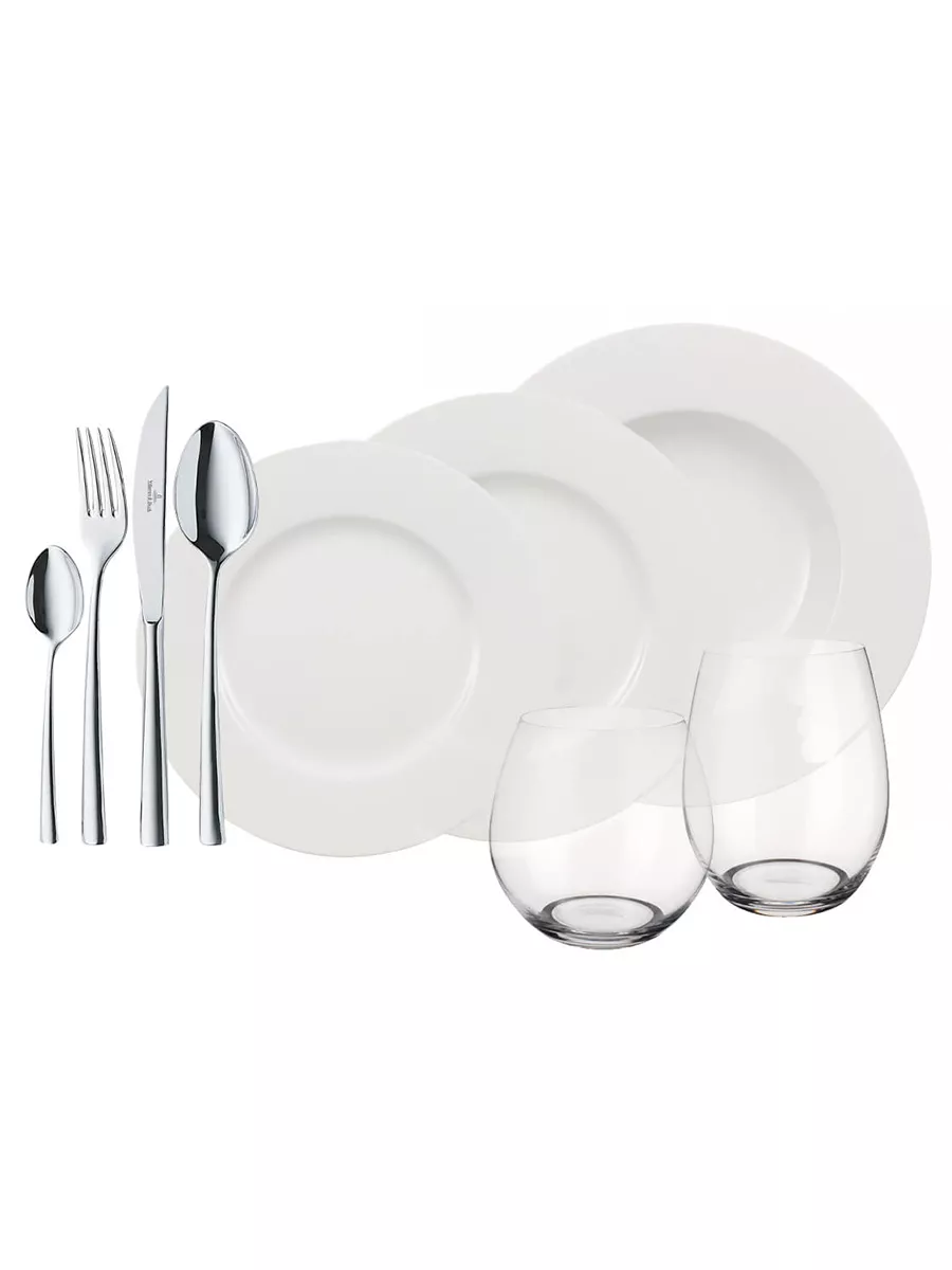 Набор посуды столовой, 36 предметов, Wonderful World White Villeroy & Boch  178324520 купить за 30 303 ₽ в интернет-магазине Wildberries