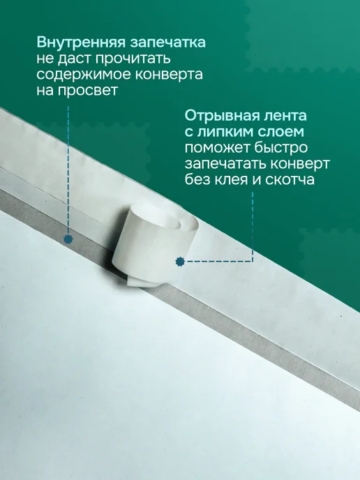 CardsLike Почтовые конверты бумажные Е65 (110х220мм) 1000 шт. пустые, 110x220 мм, 1000 шт, фото 3