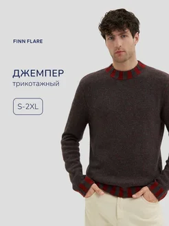 Джемпер трикотажный с длинным рукавом Finn Flare 178344326 купить за 1 812 ₽ в интернет-магазине Wildberries