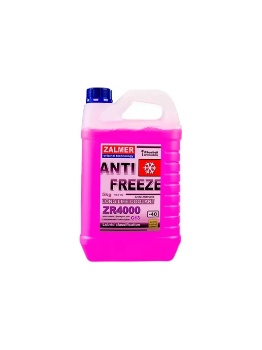 ZALMER Антифриз ZR4000 LLC G11 зеленый -40С 5кг. ZR40G005, 5 кг