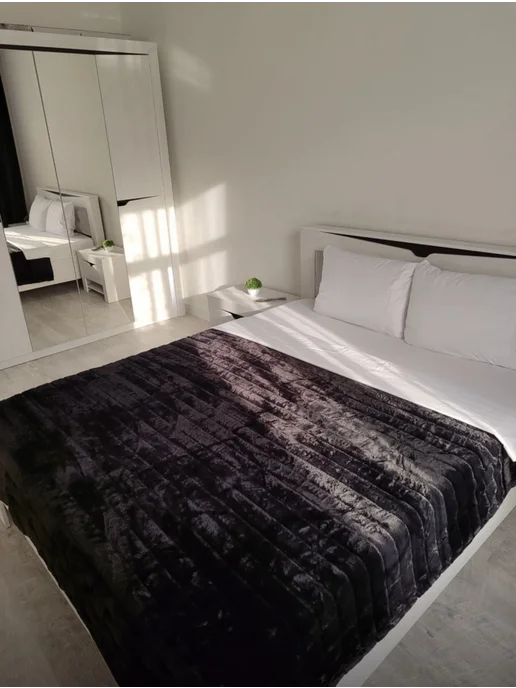 BMN TEXTILE Плед 200х220 на диван на кровать пушистый, 200x220, фото 5