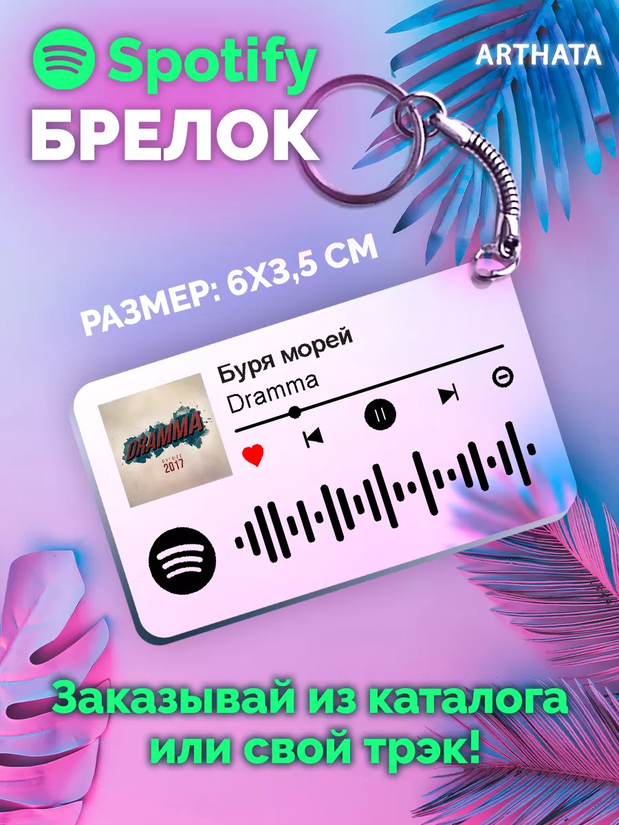 Спотифай Брелок DRAMMA брелоки DRAMMA - буря морей Arthata-spotify постер  Спотифай постер 178447056 купить за 267 ₽ в интернет-магазине Wildberries