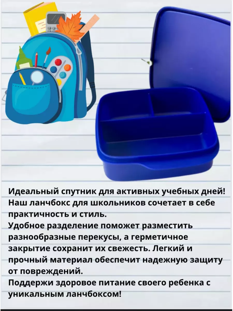 Ланч-бокс Школьник Tupperware 178463761 купить за 766 ₽ в интернет-магазине  Wildberries