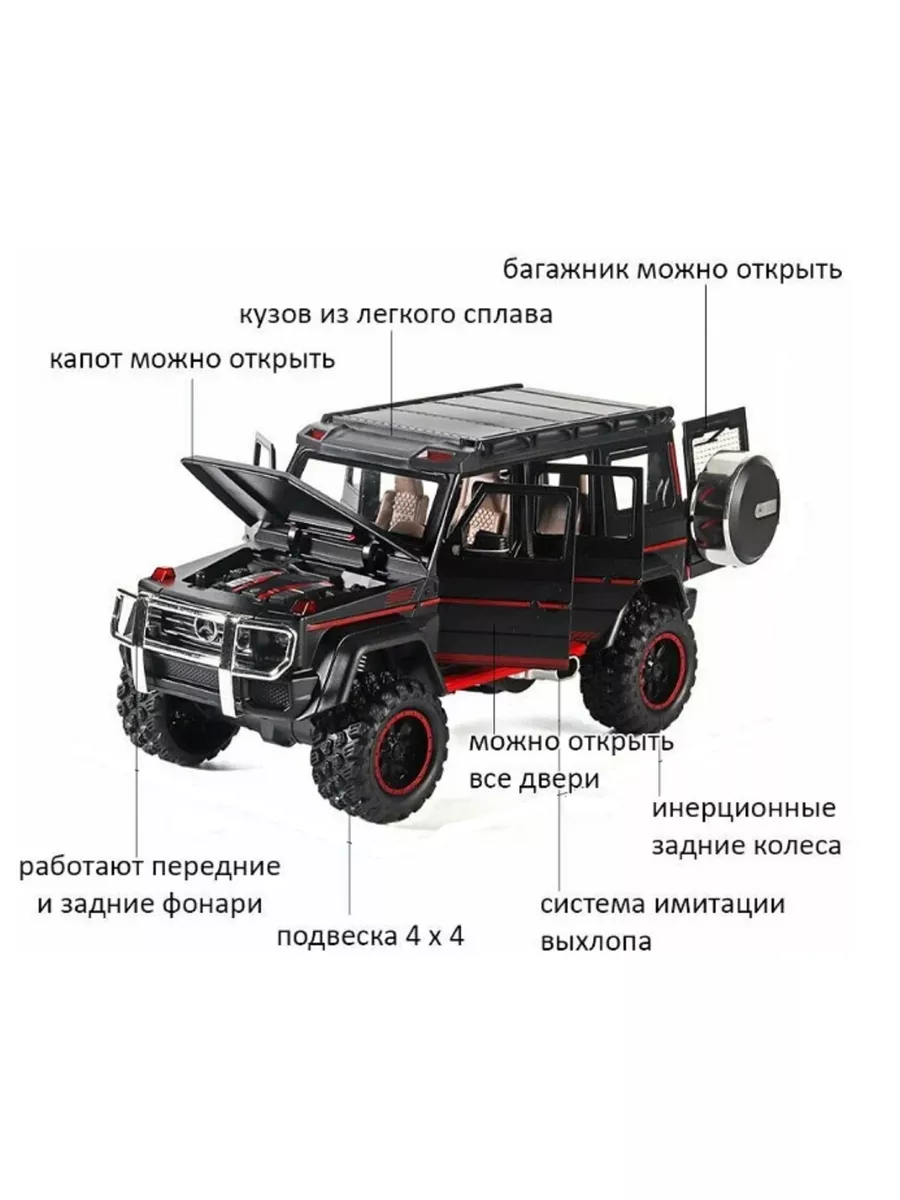 Машинка металлическая Mercedes-Benz G65 4x4 Игрушки детские 178463975  купить в интернет-магазине Wildberries