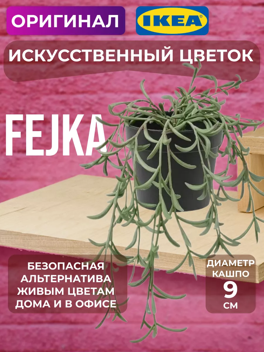 Искусственные цветы Фейка в горшке крестовник 9 см IKEA 178509711 купить в  интернет-магазине Wildberries