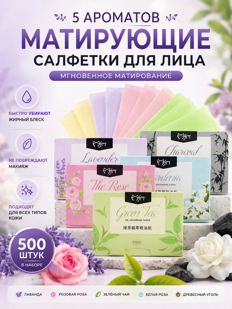 Матирующие салфетки для лица одноразовые