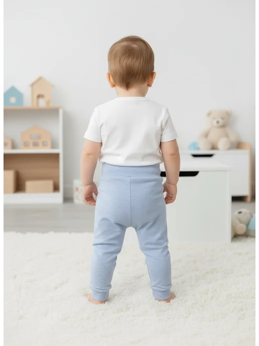 Clever baby Штаны для малышей на резинке, голубой, фото 2